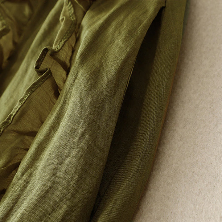 Falda de algodón para mujer con diseño de volantes de verano con Buddha Stones - image 1