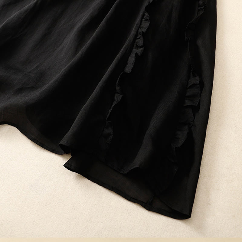 Falda de algodón para mujer con diseño de volantes de verano con Buddha Stones - image 12