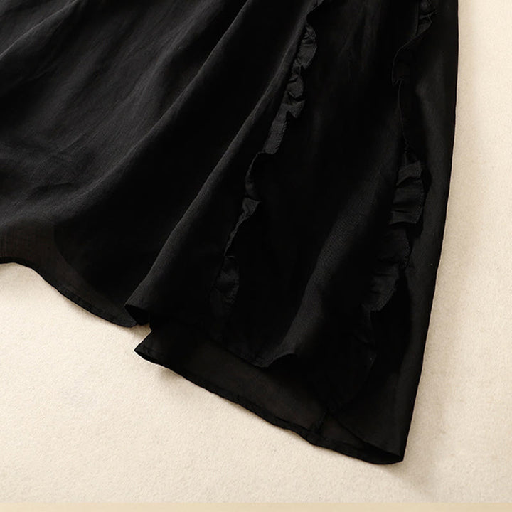 Falda de algodón para mujer con diseño de volantes de verano con Buddha Stones - image 12