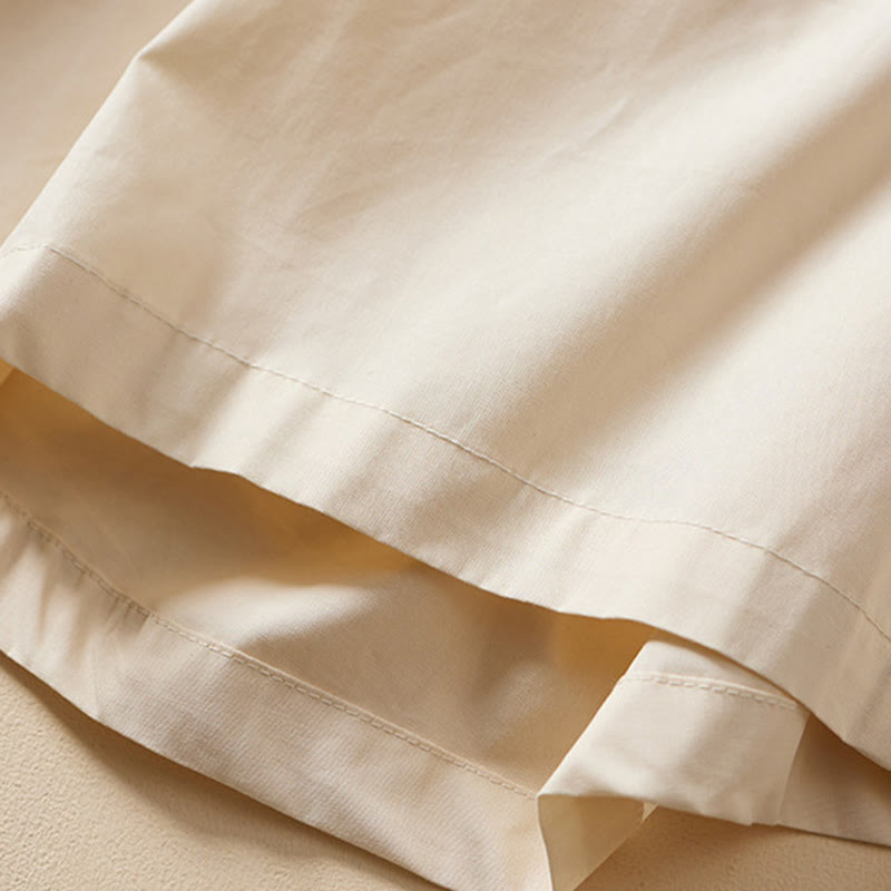 Falda de algodón para mujer con diseño irregular informal de verano con Buddha Stones y bolsillos - image 7