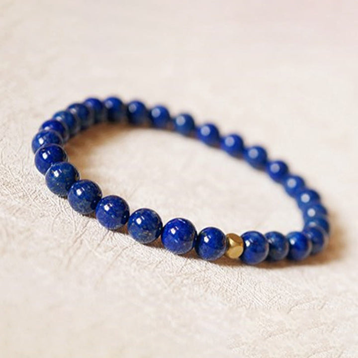 Pulsera de cuentas ultrafinas de lapislázuli y lazurita de 4 mm con Buddha Stones para el cuidado personal - image 11