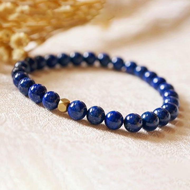 Pulsera de cuentas ultrafinas de lapislázuli y lazurita de 4 mm con Buddha Stones para el cuidado personal - image 10