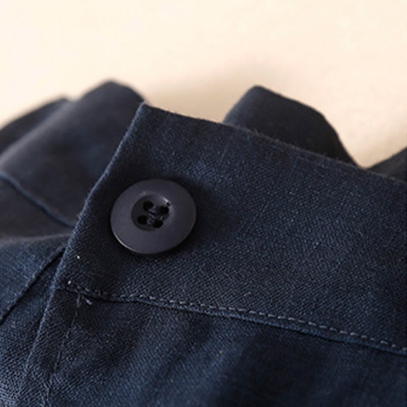 Falda de lino y algodón para mujer, estilo vintage de verano, asimétrica, de cintura alta y con bolsillos, de Buddha Stones - image 5