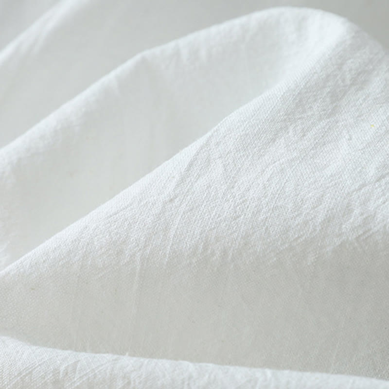 Camisa de lino y algodón zen para mujer, informal, con cuello en V, manga tres cuartos y costuras de colores, con Buddha Stones - image 9