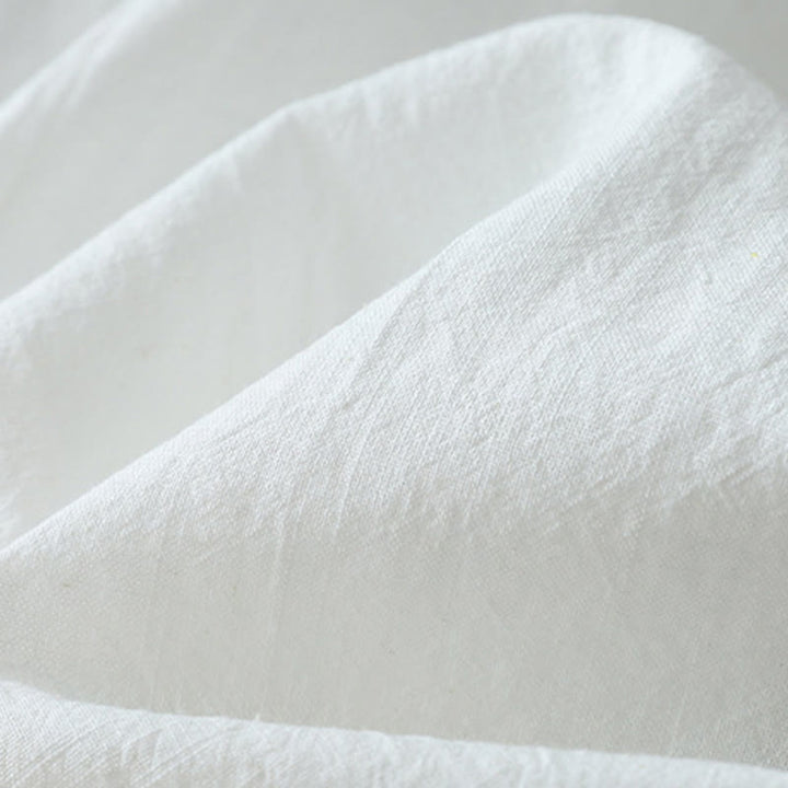 Camisa de lino y algodón zen para mujer, informal, con cuello en V, manga tres cuartos y costuras de colores, con Buddha Stones - image 9