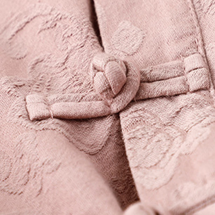 Camisa de algodón de manga larga para mujer con bordado de flores y ranas de hierba y Buddha Stones - image 10