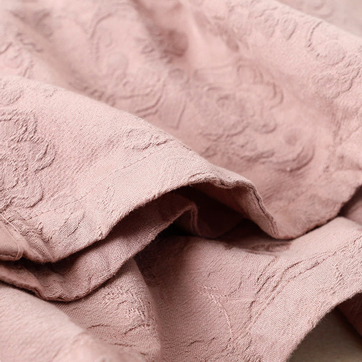 Camisa de algodón de manga larga para mujer con bordado de flores y ranas de hierba y Buddha Stones - image 6