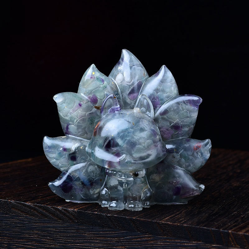 Buddha Stones pequeñas, varias piedras, cristal rosa, citrino, amatista, zorro de nueve colas, calidez, decoración del hogar - Fluorita 8,8*6,9*8cm - image 14