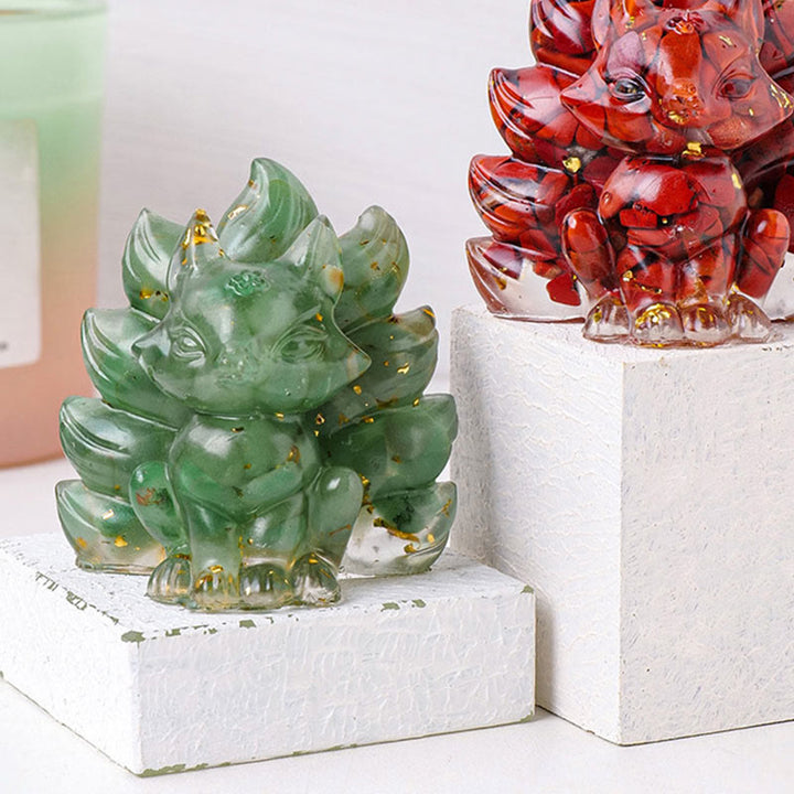 Buddha Stones pequeñas, varias piedras, cuarzo fresa, amatista, aventurina verde, zorro de nueve colas, curación, decoración del hogar - image 10