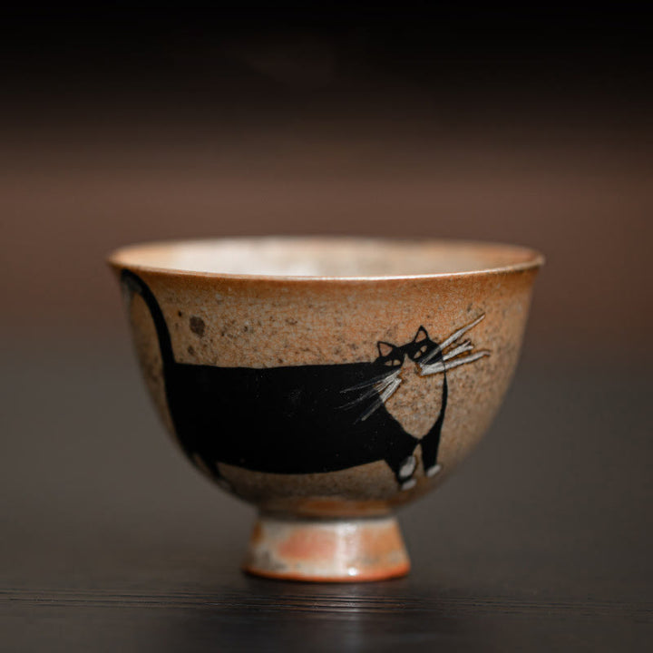 Taza de té de kung fu con diseño de gato pequeño y adorable de Buddha Stones (60 ml) - Gato de pie 6,5 cm x 4,7 cm x 60 ml - image 6