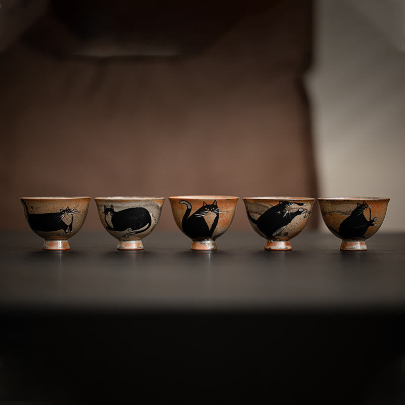 Taza de té de kung fu con diseño de gato pequeño y adorable de Buddha Stones (60 ml) - image 16