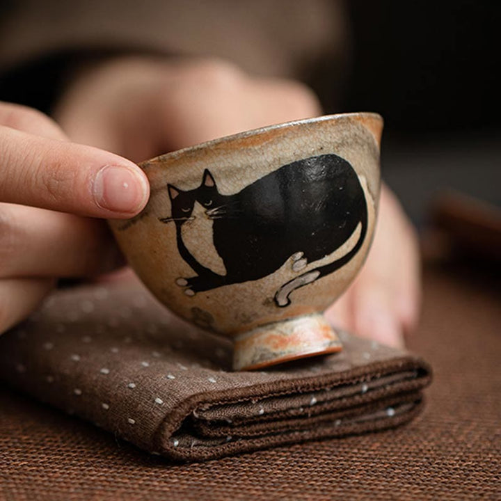 Taza de té de kung fu con diseño de gato pequeño y adorable de Buddha Stones (60 ml) - image 8
