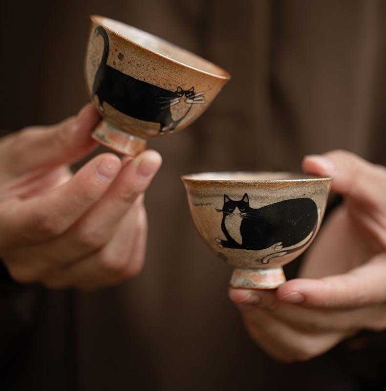 Taza de té de kung fu con diseño de gato pequeño y adorable de Buddha Stones (60 ml) - image 15