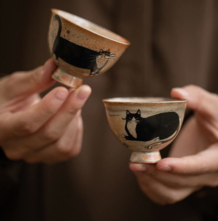 Taza de té de kung fu con diseño de gato pequeño y adorable de Buddha Stones (60 ml) - image 15