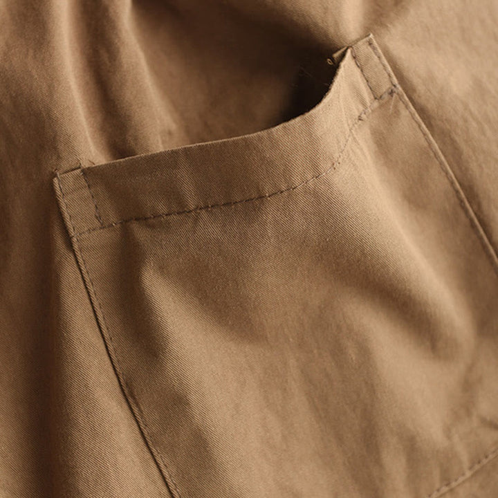 Pantalones harén de algodón con puños parcheados, informales, con bolsillos, para mujer - image 4