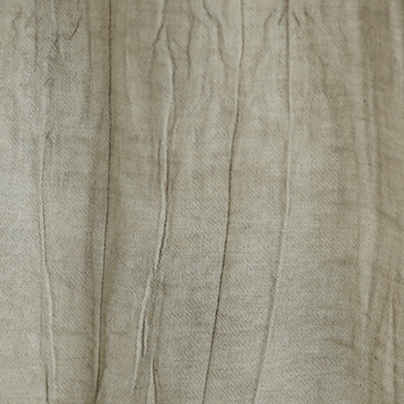 Chaleco sin mangas de algodón y lino con cuello redondo y diseño simple de arrugas de verano para mujer con Buddha Stones - image 8