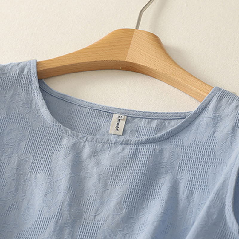 Chaleco de lino y algodón sin mangas para mujer, de color liso, con Buddha Stones , de verano - image 1