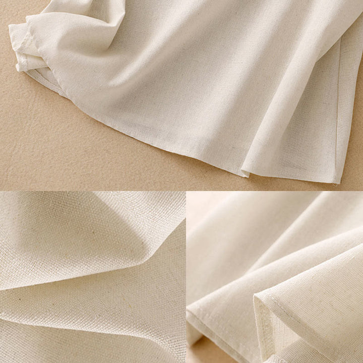 Chaleco sin mangas de lino y algodón con cuello cuadrado de verano para mujer con Buddha Stones - image 9