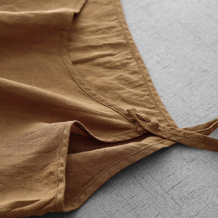 Chaleco de lino y algodón para mujer con diseño de correa ajustable y diseño de Buddha Stones de verano - image 22