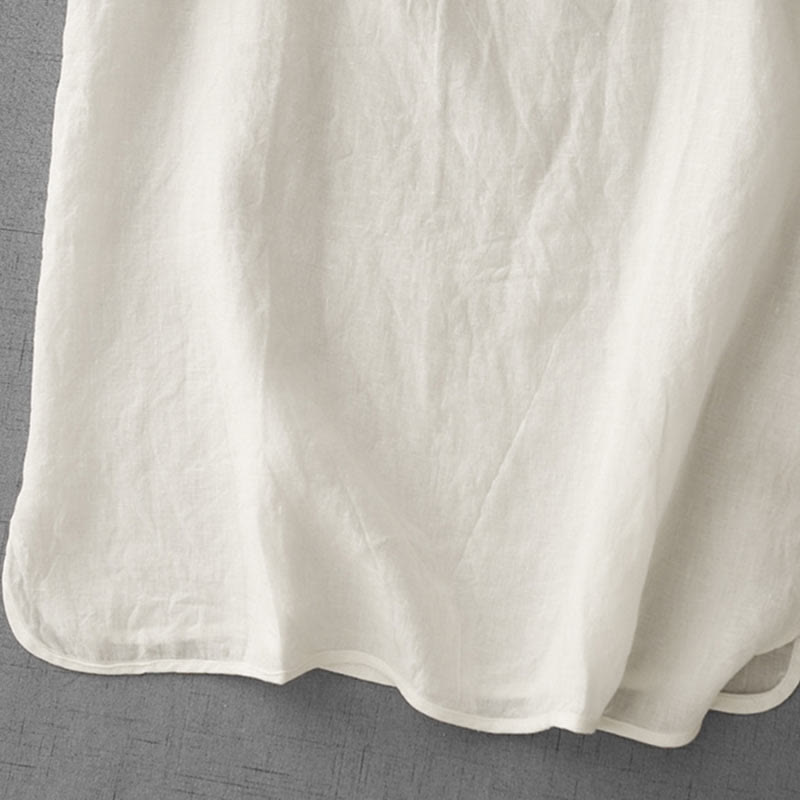 Chaleco de lino y algodón para mujer con diseño de correa ajustable y diseño de Buddha Stones de verano - image 12