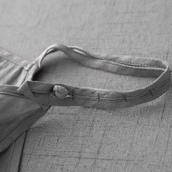 Chaleco de lino y algodón para mujer con diseño de correa ajustable y diseño de Buddha Stones de verano - image 17