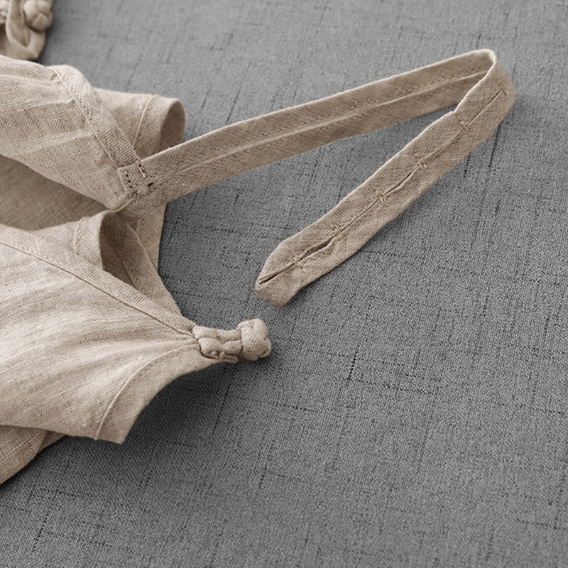 Chaleco de lino y algodón para mujer con diseño de correa ajustable y diseño de Buddha Stones de verano - image 3