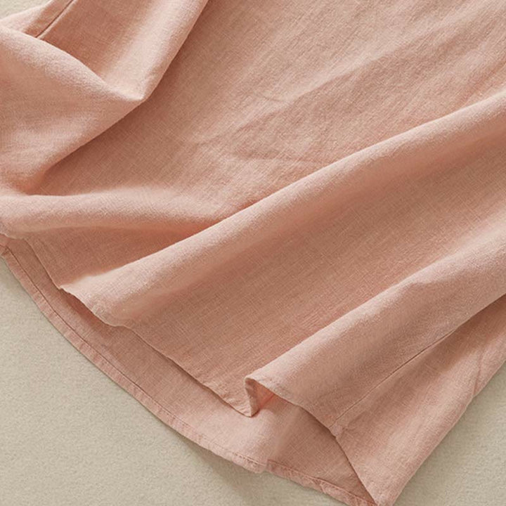 Chaleco de algodón para mujer, sin mangas, con diseño simple de patchwork de primavera y Buddha Stones - image 4