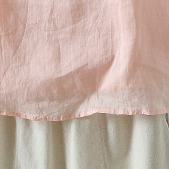 Chaleco sin mangas de algodón con cuello en V y diseño vintage de Buddha Stones para mujer - image 7