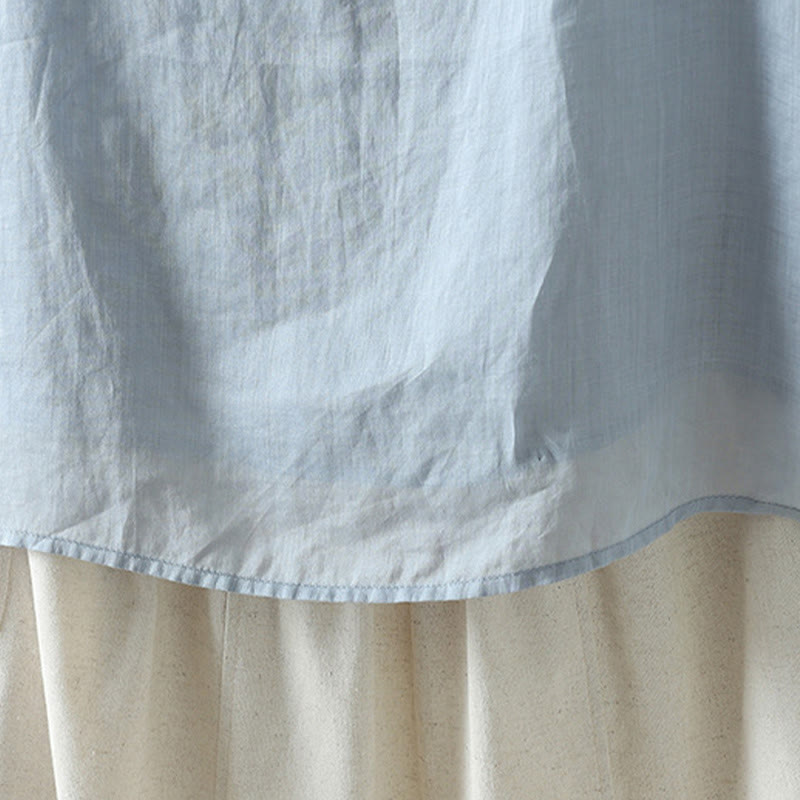 Chaleco sin mangas de algodón con cuello en V y diseño vintage de Buddha Stones para mujer - image 2