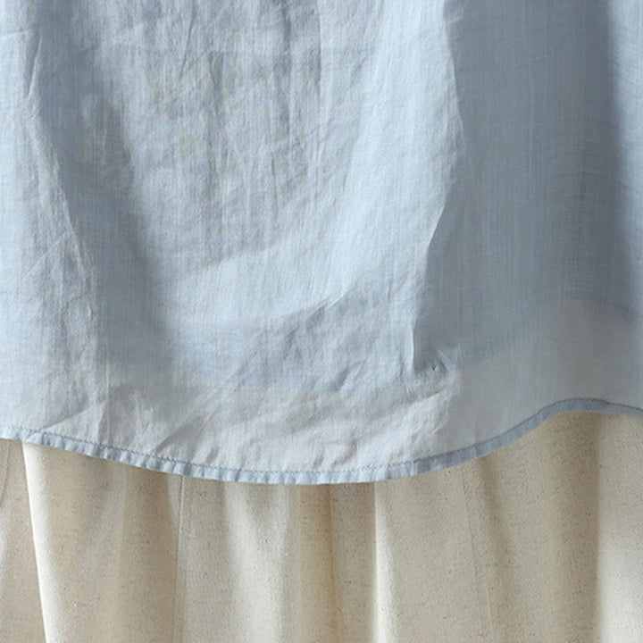 Chaleco sin mangas de algodón con cuello en V y diseño vintage de Buddha Stones para mujer - image 2