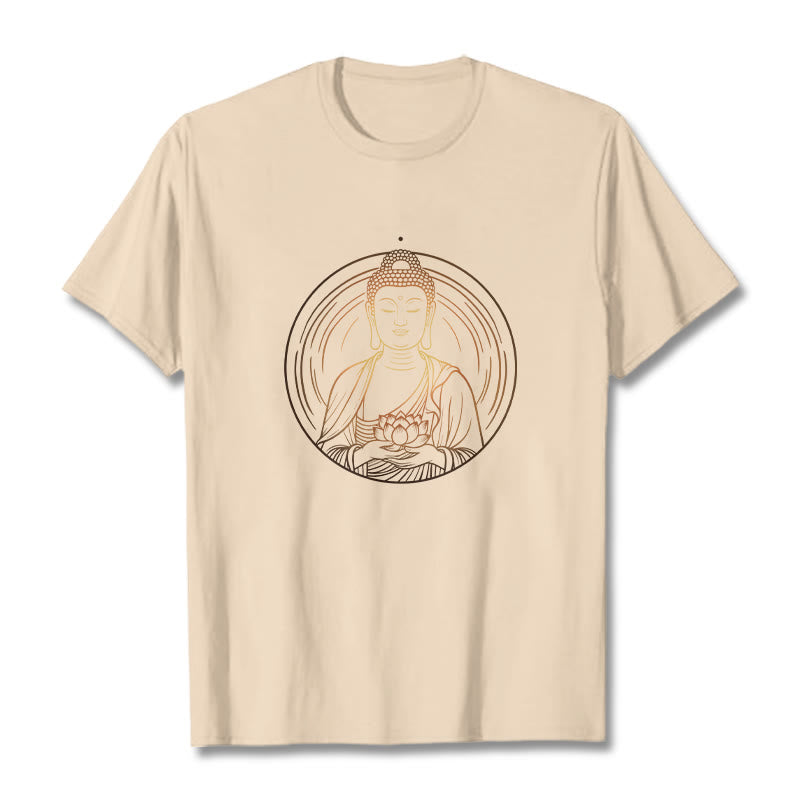 Camiseta con Buddha Stones dorado sosteniendo una flor de loto y piedras de Buda - Sopa de mariscos - 2XL - image 8