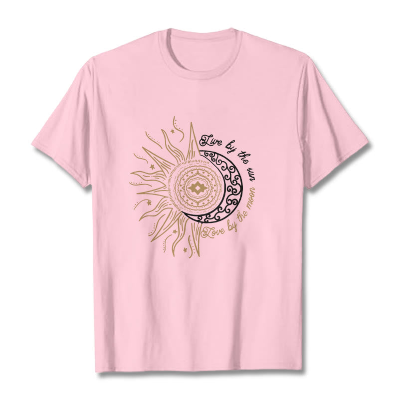 Camiseta " Buddha Stones, vive al sol, ama a la luna" - rosa claro - 2XL - image 12