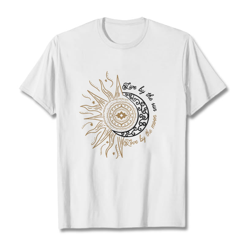 Camiseta " Buddha Stones, vive al sol, ama a la luna" - Blanco - 2XL - image 5