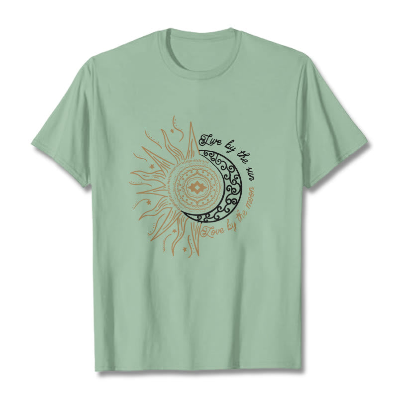 Camiseta " Buddha Stones, vive al sol, ama a la luna" - Verde pálido - 2XL - image 14