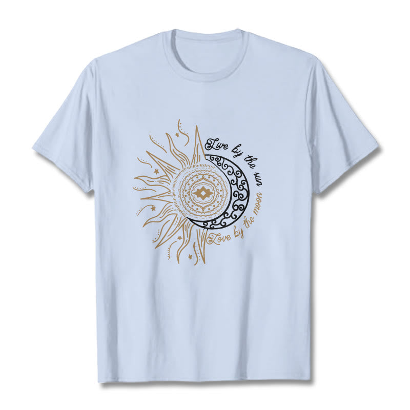 Camiseta " Buddha Stones, vive al sol, ama a la luna" - Cian claro - 2XL - image 18