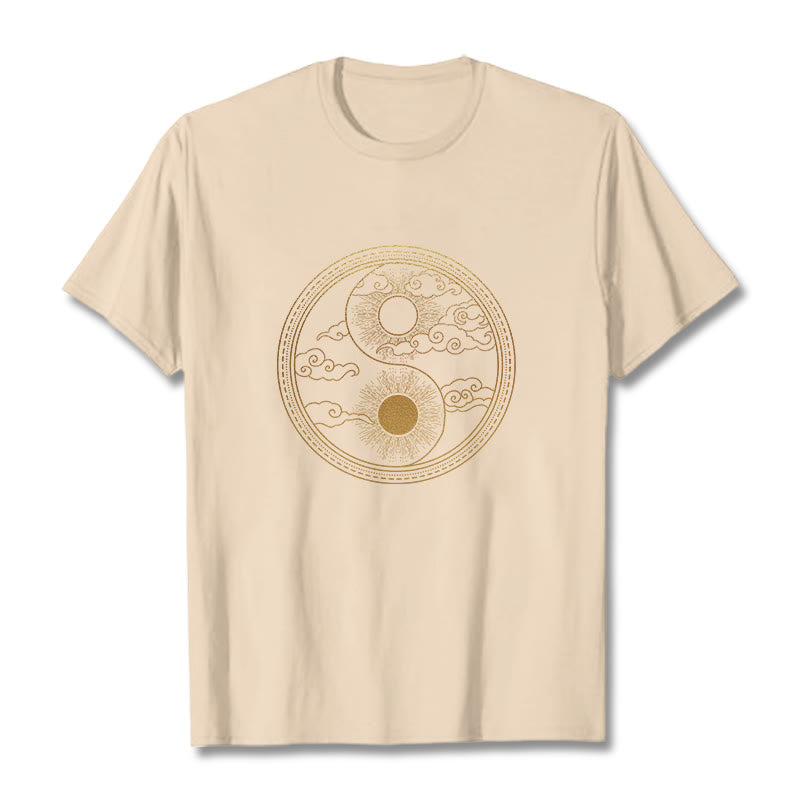 Camiseta con Buddha Stones, Yin Yang, sol y nubes auspiciosas - Sopa de mariscos - 2XL - image 12