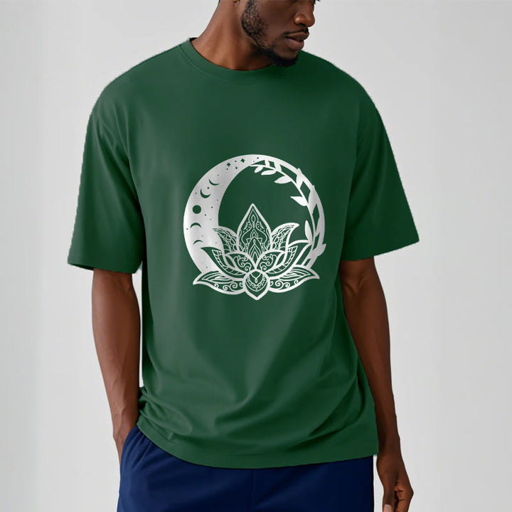 Camiseta con Buddha Stones, flor de loto, sol, luna y vides entrelazadas - image 11