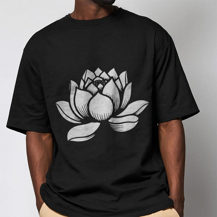 Camiseta con diseño de flor de loto y Buddha Stones - image 4
