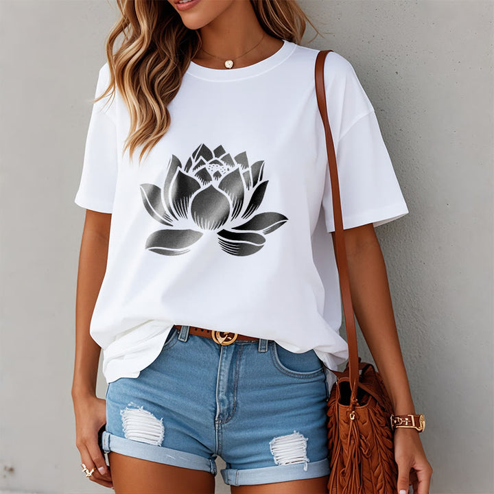 Camiseta con diseño de flor de loto y Buddha Stones - image 9