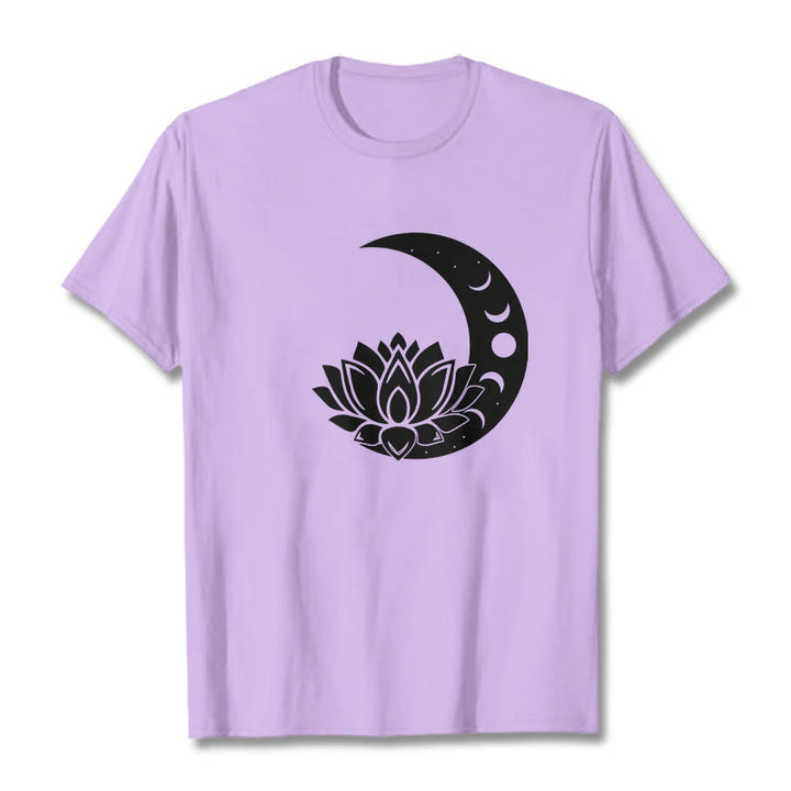 Camiseta con Buddha Stones, luna creciente, flor de loto y sol - Ciruela - 2XL - image 16