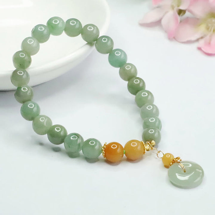 Pulsera de prosperidad y abundancia con cuentas de jade y Buddha Stones - image 3