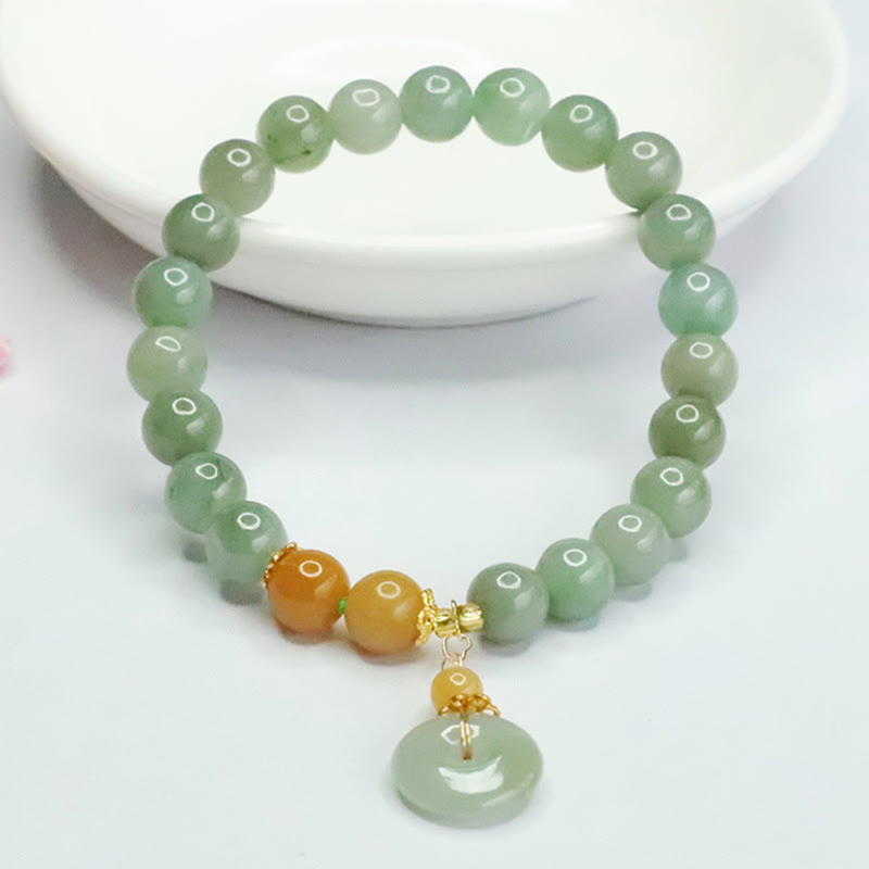 Pulsera de prosperidad y abundancia con cuentas de jade y Buddha Stones - image 4