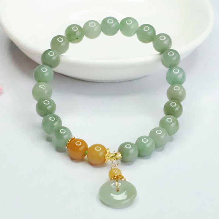 Pulsera de prosperidad y abundancia con cuentas de jade y Buddha Stones - image 4