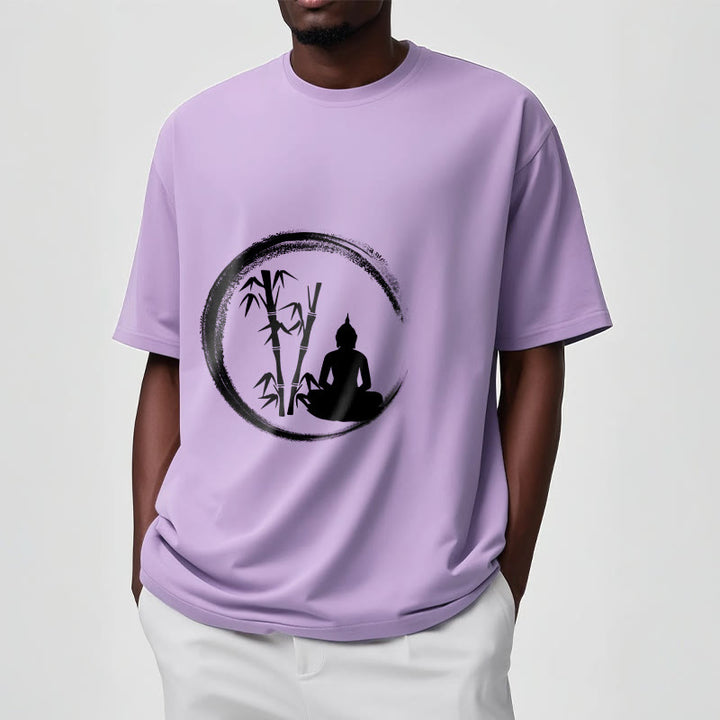 Camiseta con estatua de Buddha Stones Zen de Buda sentado y meditación de bambú - image 17