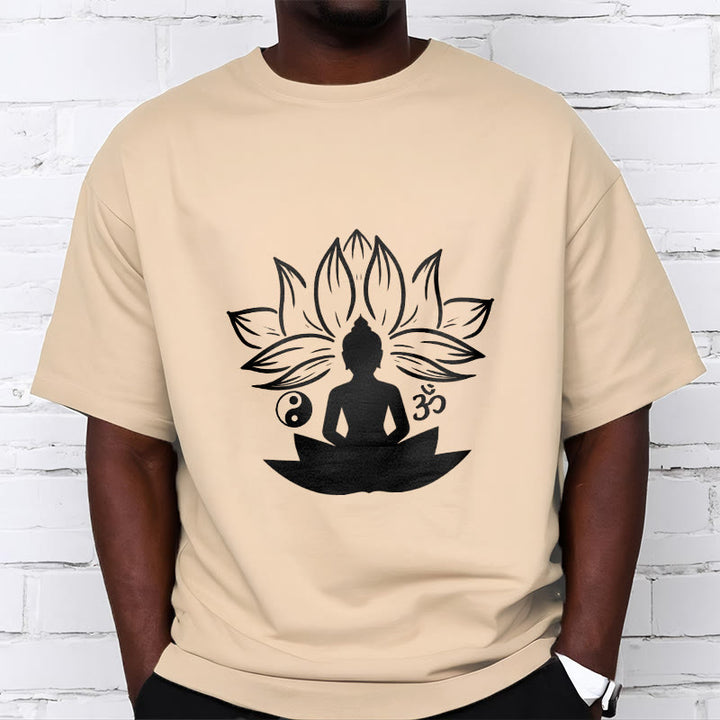 Camiseta con Buddha Stones, Om, Yin Yang, estatua de Buda sentado en loto, meditación - image 9