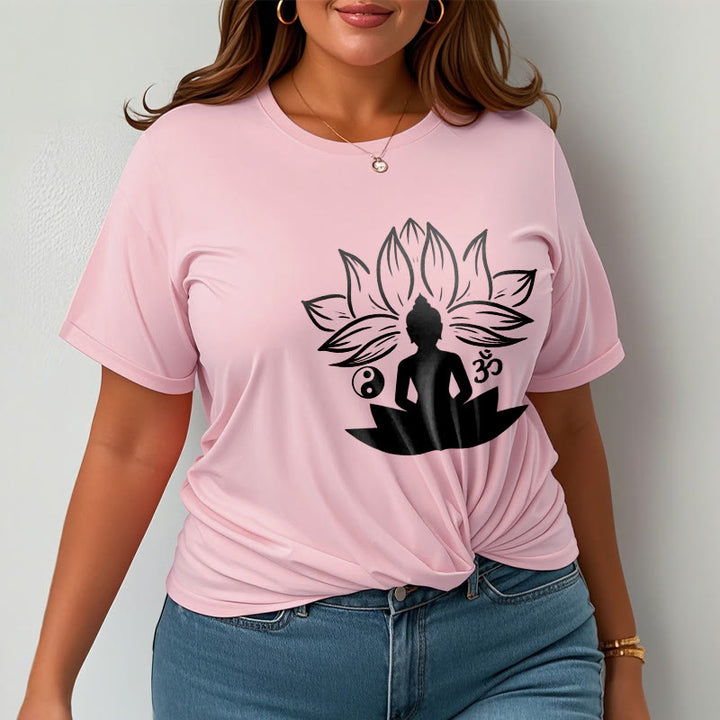Camiseta con Buddha Stones, Om, Yin Yang, estatua de Buda sentado en loto, meditación - image 13