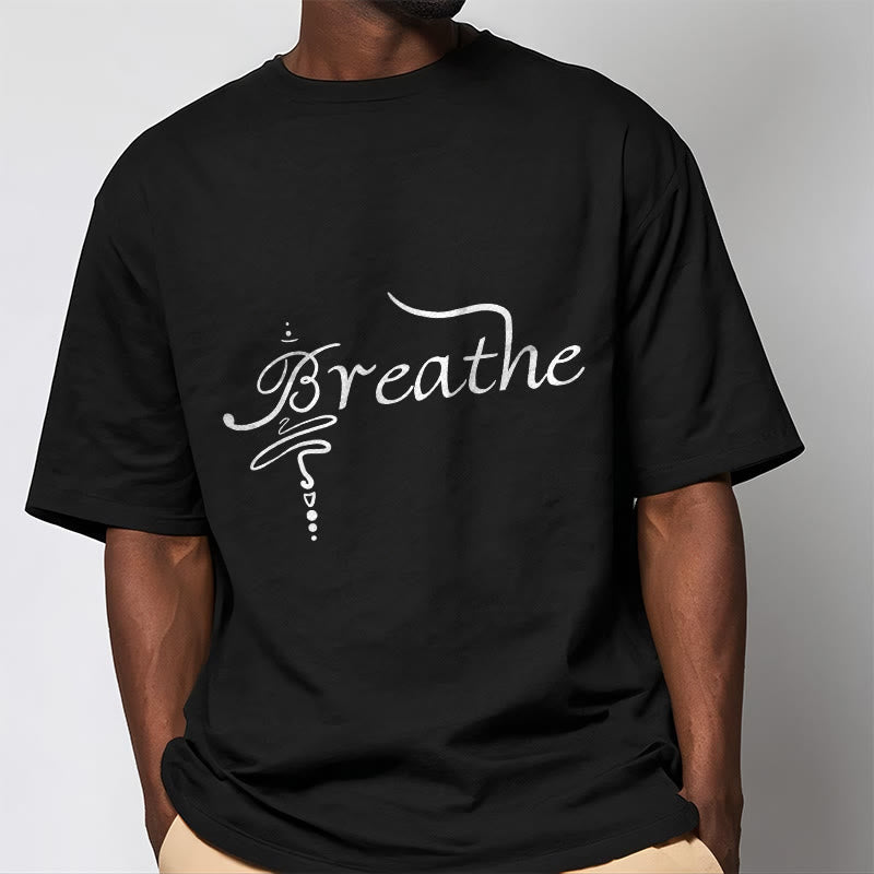 Camiseta con la palabra "Boutique Stones Breathe" de Buddha Stones - image 1