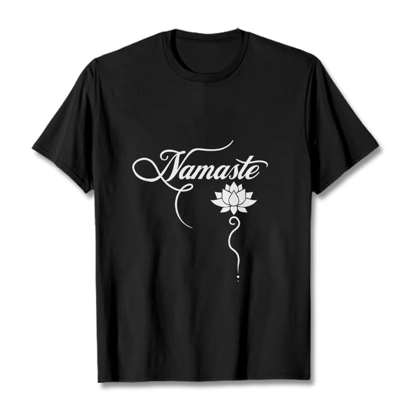Camiseta Buddha Stones HELLO Hindi Lotus - Negro - 2XL - image 3
