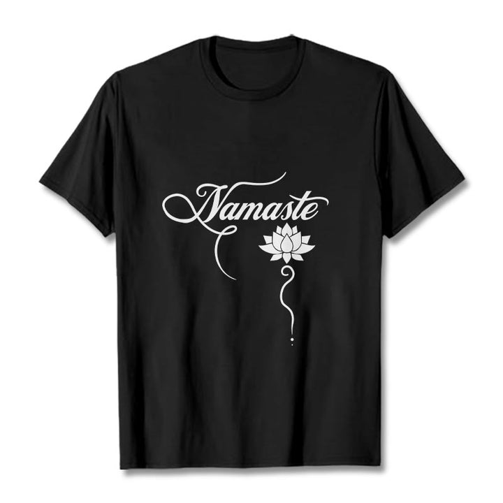Camiseta Buddha Stones HELLO Hindi Lotus - Negro - 2XL - image 3