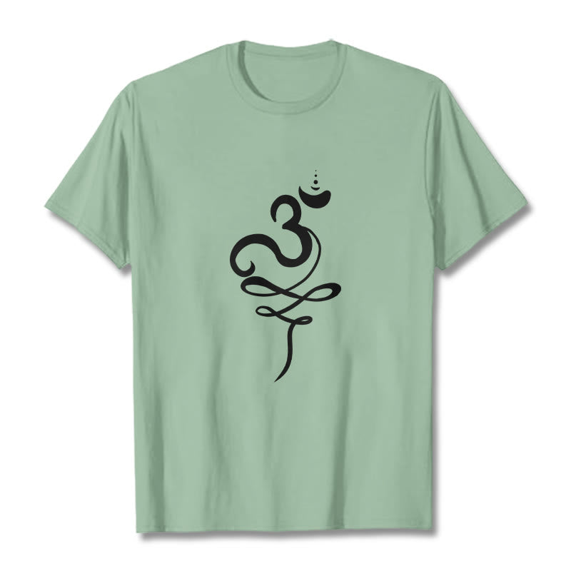 Camiseta Buddha Stones OM Sanskrit - Verde pálido - 2XL - image 14